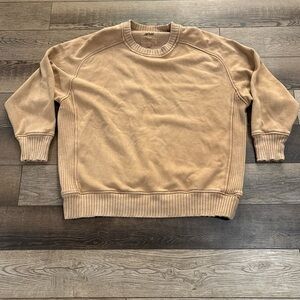 Aerie Women’s Tan / Carmel Oversized Crewneck Sz Medium
